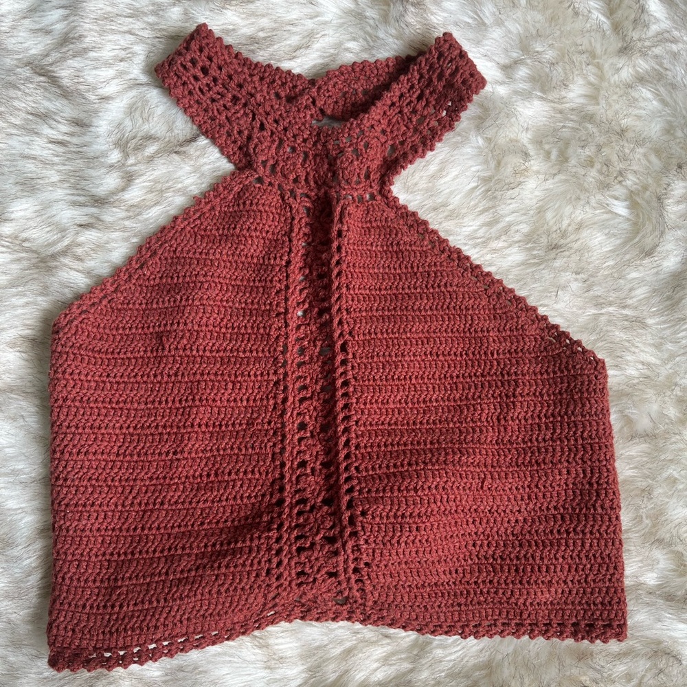 American Eagle Crochet Halter Top